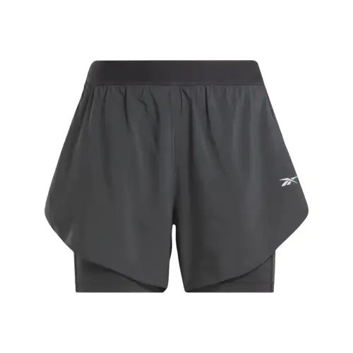 Reebok Running 2 in 1 Short Casual Shorts Women's Midnight Black