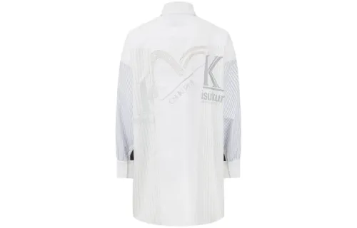 EVISU Long Sleeved Dresses Women's Multicolor Polo Collar Moderate Short