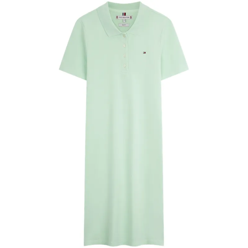 Tommy Hilfiger Short Sleeved Dress Women's Light Green