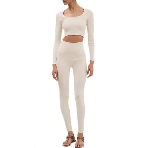 HERMES Leggings Women's White Moderate
