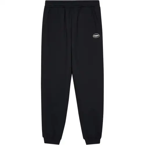 Skechers Fleece Lined Solid Color Elastic Cuff Knitted Sweatpants Women's Carbon Black