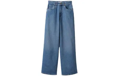 【Previous Season】logo-embroidered wide-leg jeans