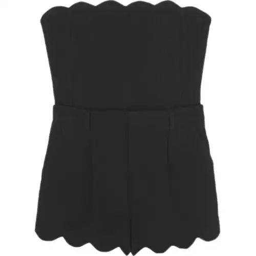 SAINT LAURENT Bustier Button Detailed Playsuit