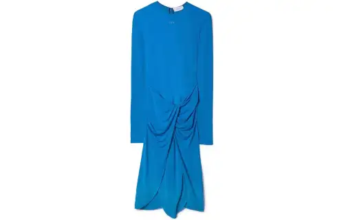 OFF-WHITE twist-detail midi dress