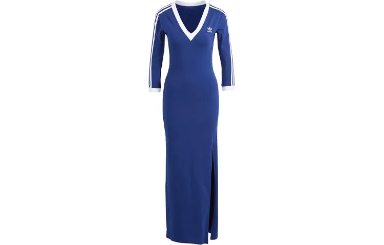 adidas originals Adicolor Classics 3-Stripes Maxi Dress Blue