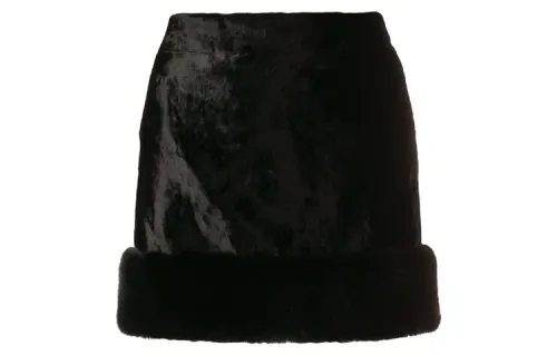 SAINT LAURENT Leather Short Skirts Women's