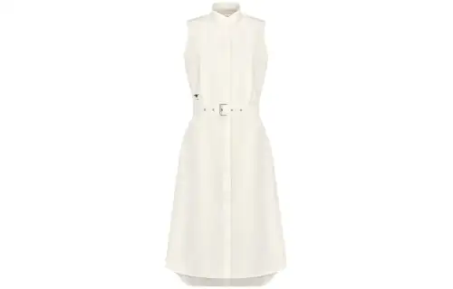 Christian DIOR Belted Sleeveless Shirt Dress