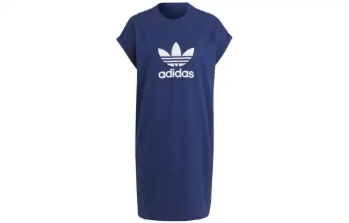 Adidas Originals Short Sleeved Dress Women's Dark Blue