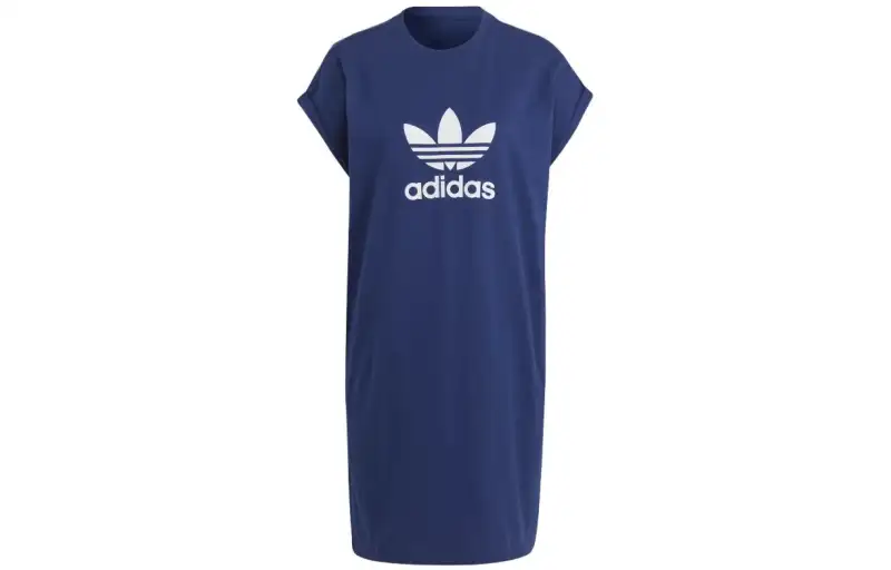 Adidas Originals Short Sleeved Dress Women's Dark Blue