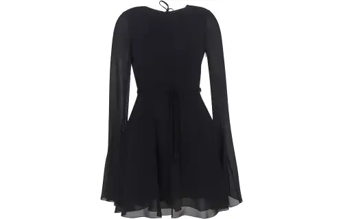 SAINT LAURENT Long Sleeved Dress Women's Black
