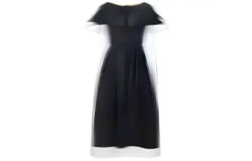 LOEWE Short Sleeved Dresses Women's Black Moderate Mid Length