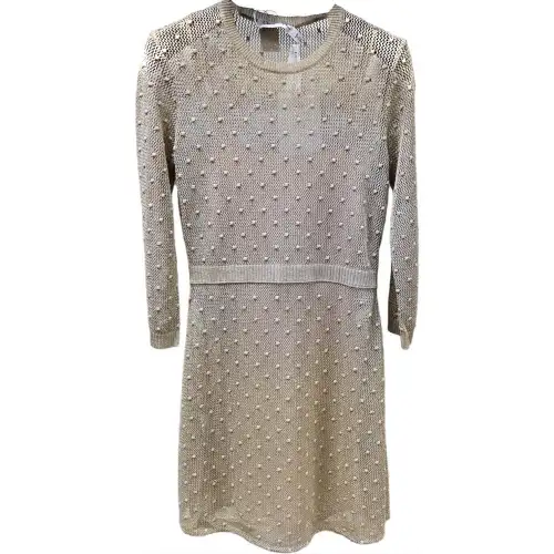 DIOR Long Sleeved Dress Women's Gold