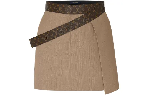 LOUIS VUITTON Casual Short Skirts Women's Camel