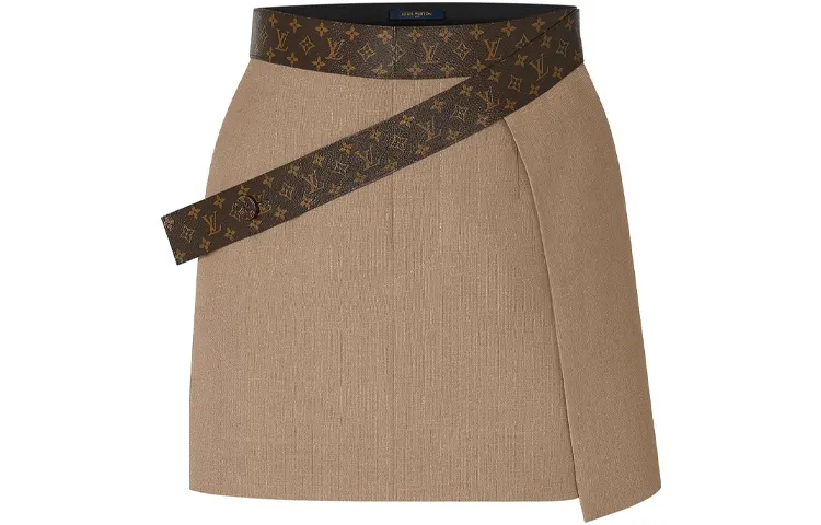 LOUIS VUITTON Casual Short Skirts Women's Camel