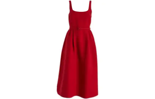 Christian DIOR Belted Waist Sleeveless Dress