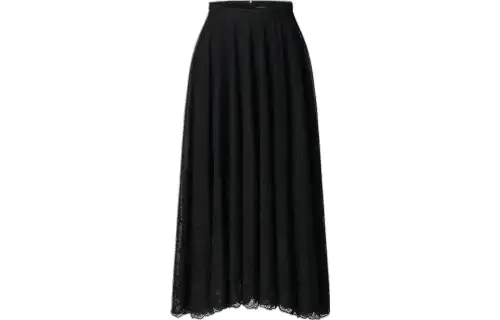 LOUIS VUITTON Embroidered Tulle Midi Skirt