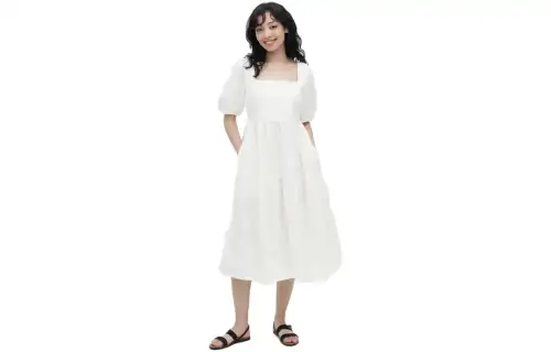 UNIQLO Short Sleeved Dress Women's White