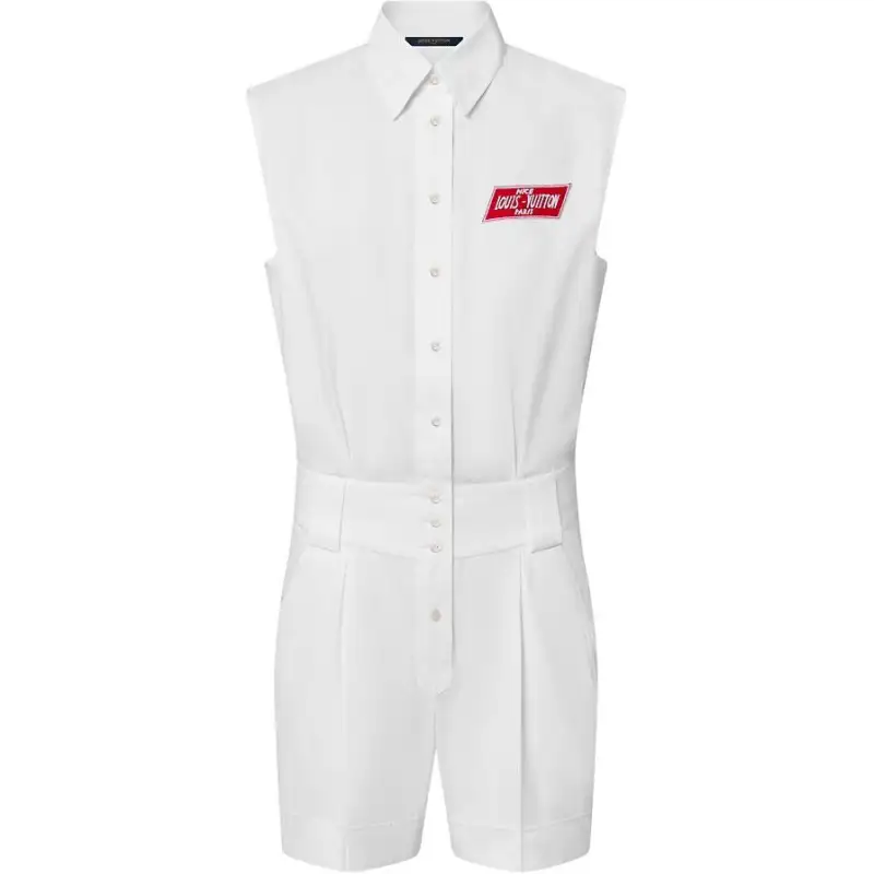 LOUIS VUITTON Tailored Poplin Playsuit