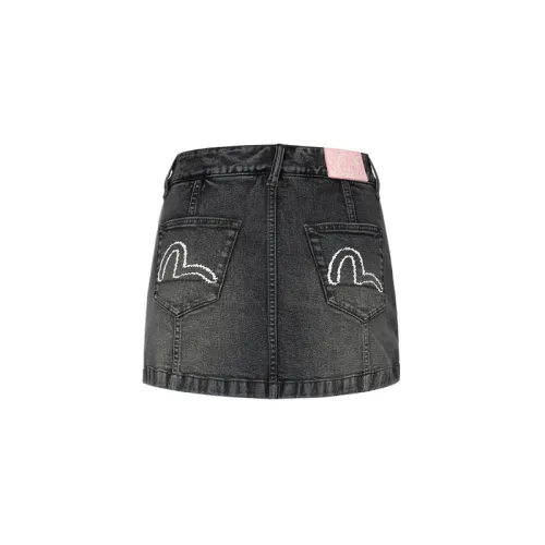 EVISU Casual Shorts Women's Denim Black Moderate