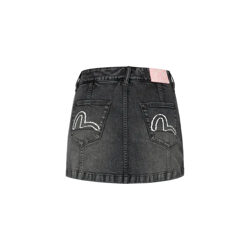EVISU Casual Shorts Women's Denim Black Moderate