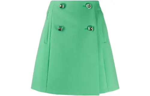 PRADA Casual Short Skirts Women's Green Moderate Short A Line Skirt