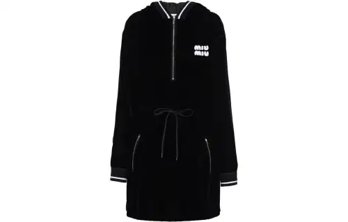 MIU MIU FW22 Long Sleeved Dress Women's Black