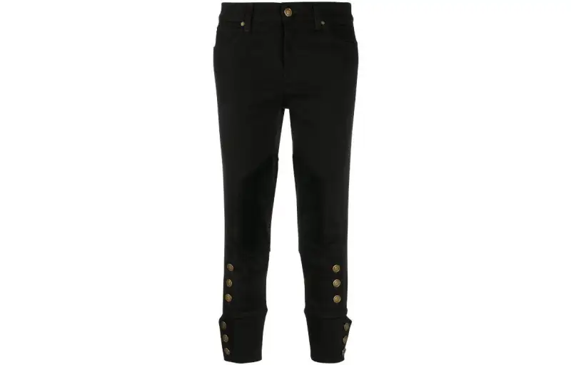 【Previous Season】button-detailed cropped jeans