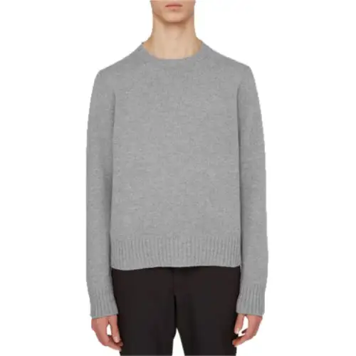 PRADA Sweaters Men's Gray Crew Neck Other