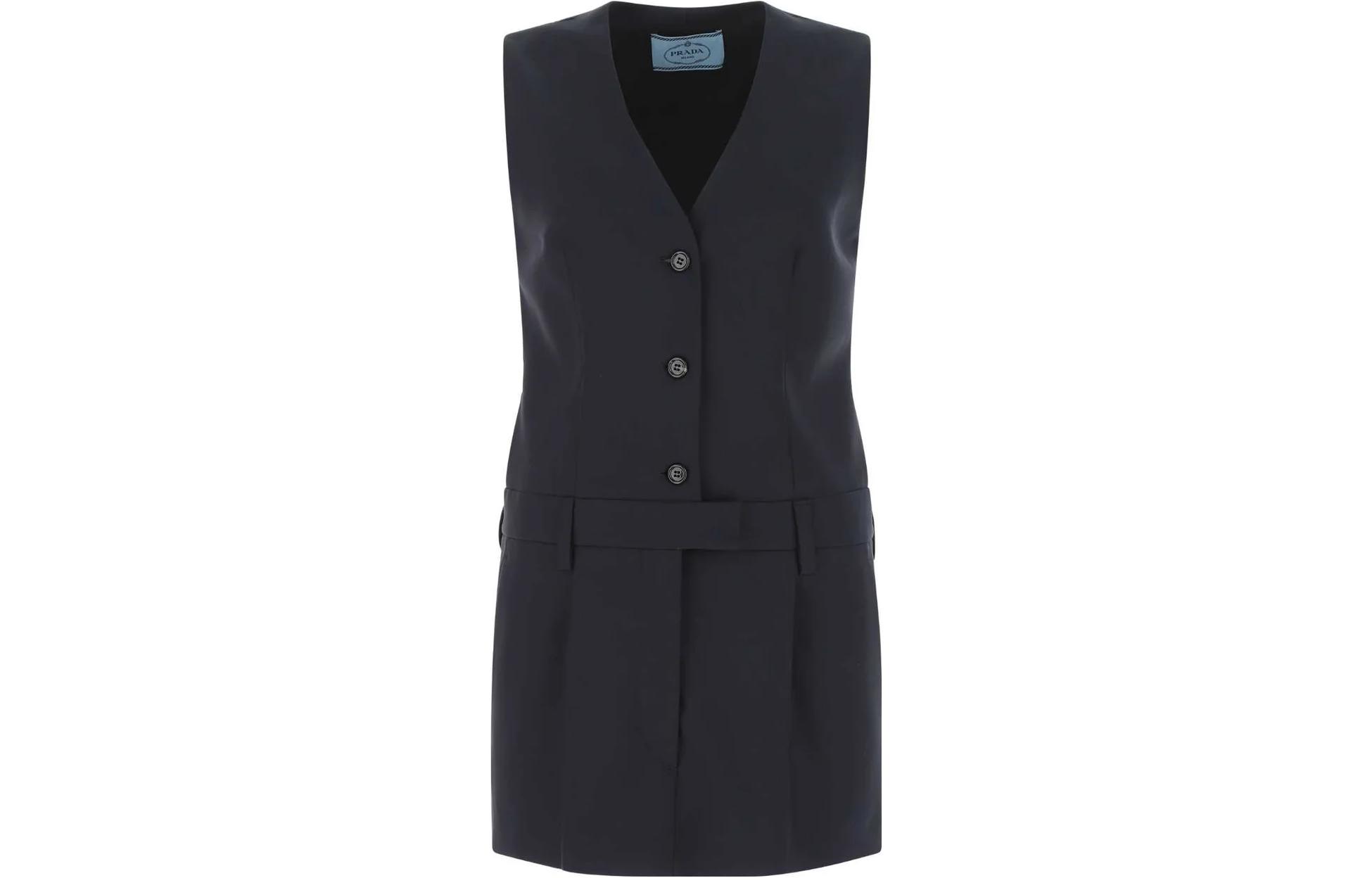 PRADA SS23 Sleeveless Dress Women's Marine Blue
