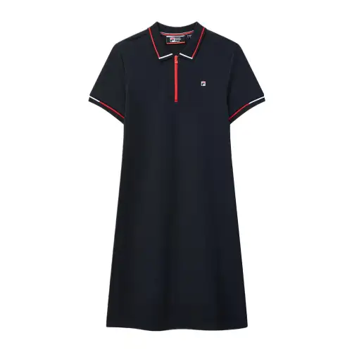 FILA Short Sleeved Dress Women's Navy Blue NV