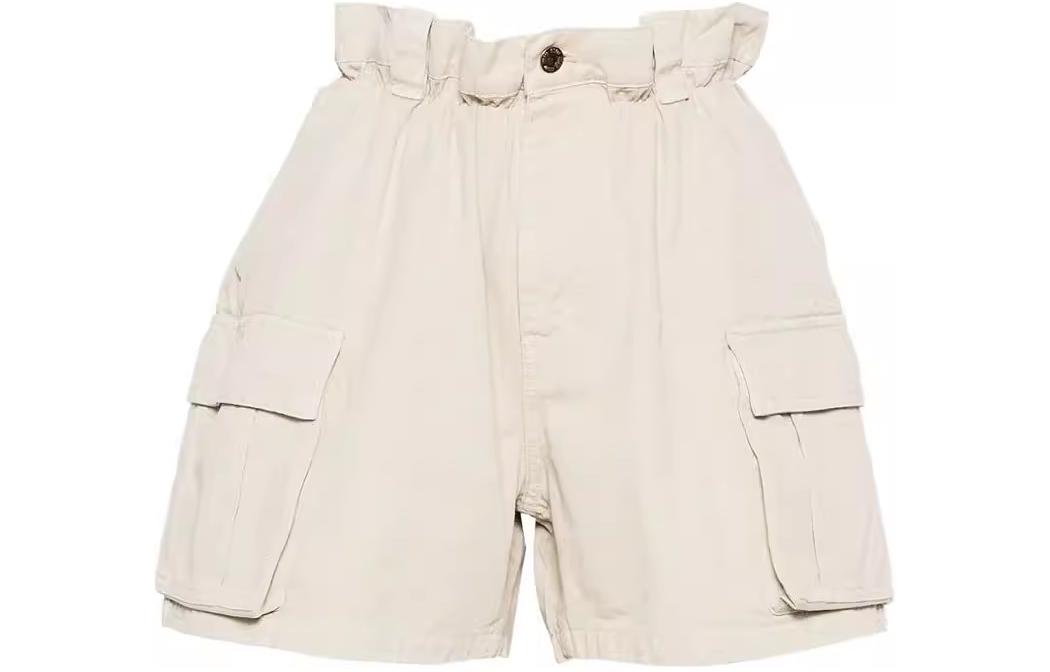 Женские шорты MIU MIU Straight Pocket (белые)