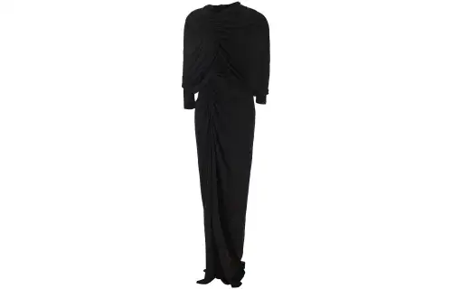 SAINT LAURENT SS23 Long Sleeved Dress Women's Black