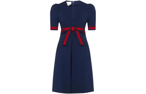 GUCCI Short Sleeved Dress Women's Blue