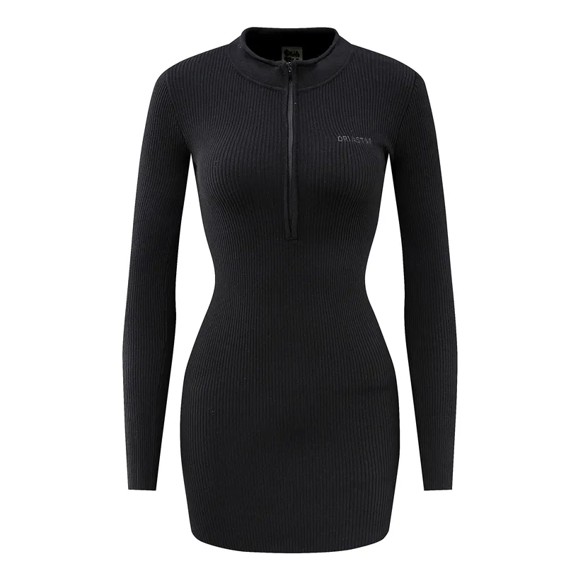 ORIASTAR Long Sleeved Dress Women's Black