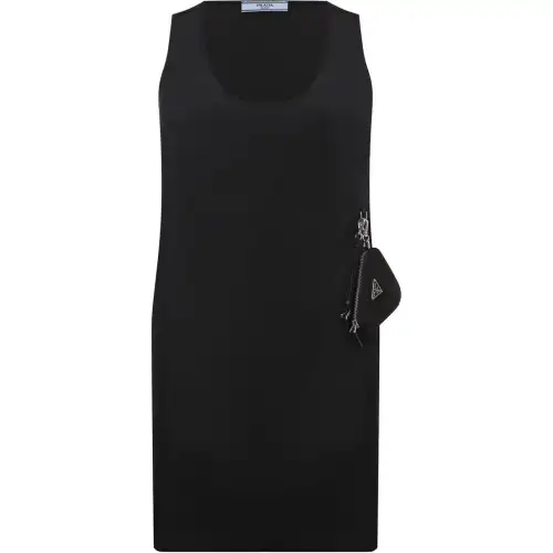 PRADA SS23 Sleeveless Dress Women's Black