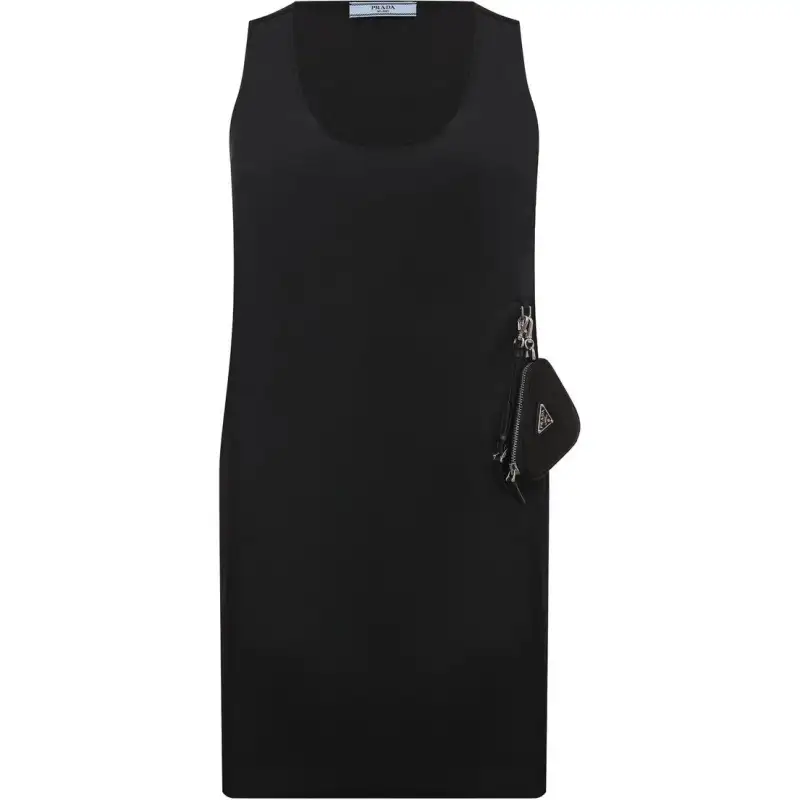 PRADA SS23 Sleeveless Dress Women's Black