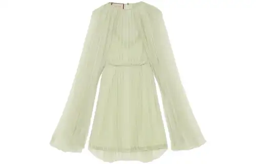GUCCI Pleated Cape Dress