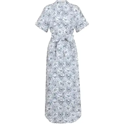 DIOR Short Sleeved Dress Women's Blue