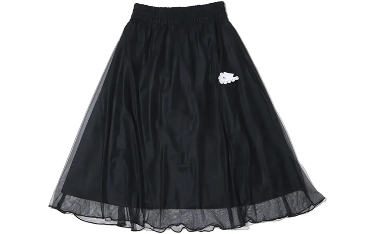 Nike Casual Long Skirts Women's Black Thin Mid-Length A-line Skirt