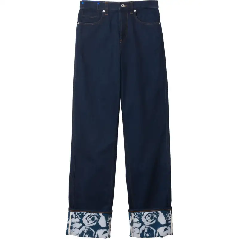 Burberry logo-patch straight-leg jeans