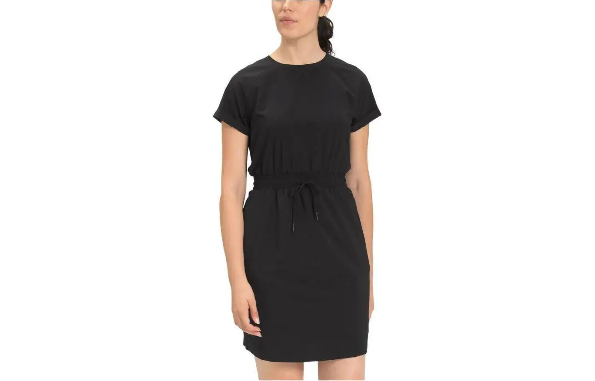 THE NORTH FACE NEVER STOP DRESS Short Sleeved Dress Women's Black