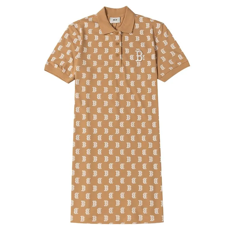 MLB Short Sleeved Dress Women's Khaki