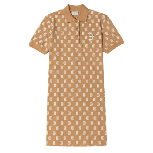 MLB Retro sports breathable khaki short sleeve dress for leisure, with your logo imprint, with short sleeve