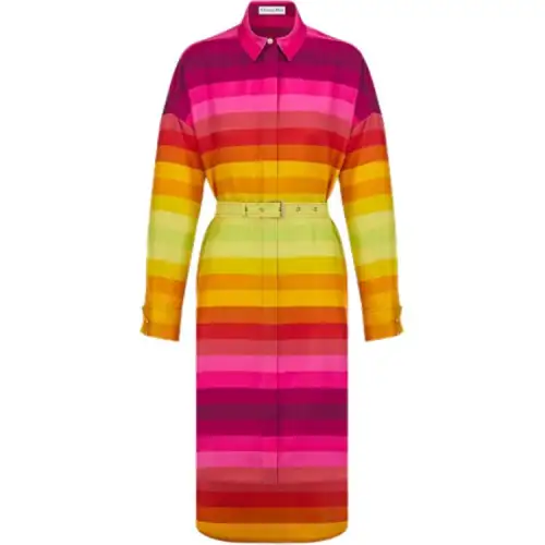 DIOR Long Sleeved Dress Women's Red