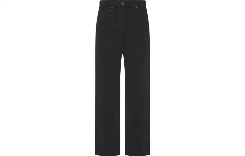 THE ROW Jeans Women's Black Moderate Straight Fit Pants
