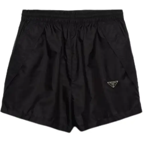 Prada triangle-logo shorts