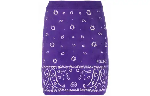 KENZO Bandana Print Terry Mini Skirt