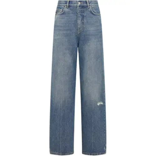 DIOR Jeans Women's Blue Moderate Flared Pants