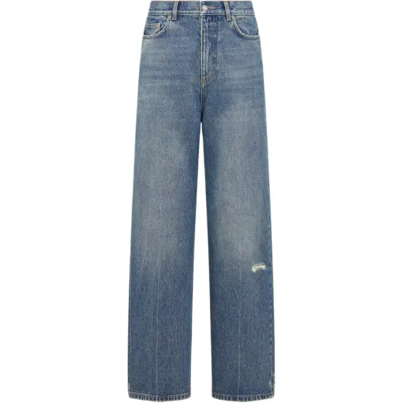 DIOR Jeans Women's Blue Moderate Flared Pants