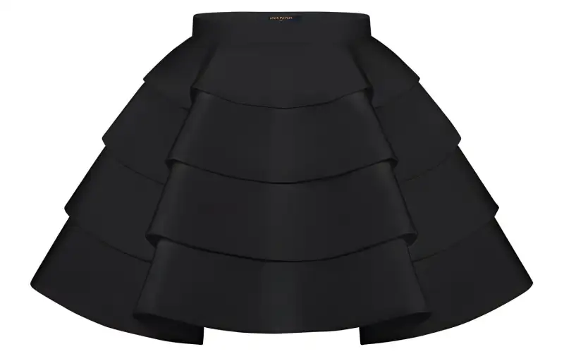 LOUIS VUITTON Casual Short Skirts Women's Black